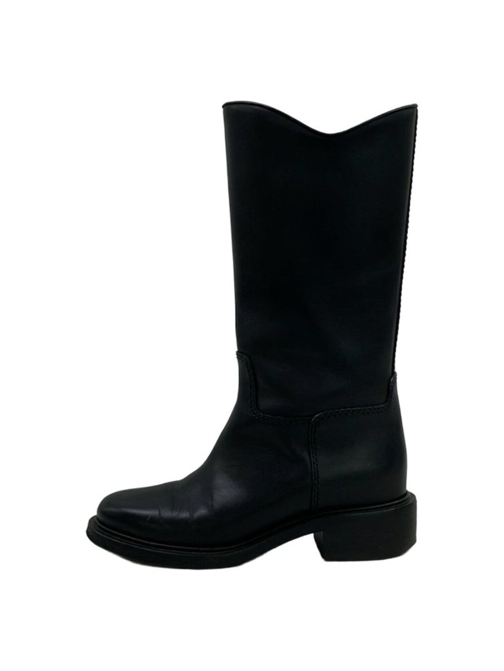 Chanel Boots C Black CC Logo Leather